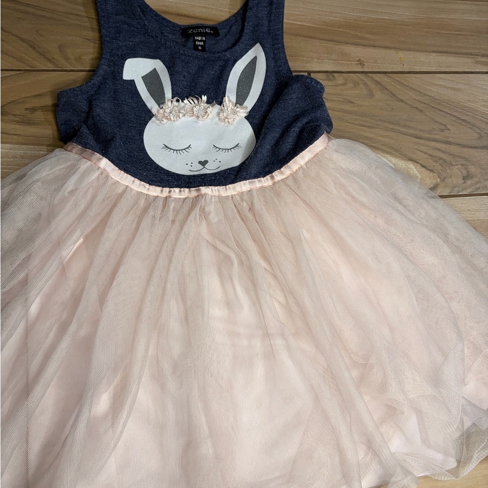 Size 5 Bunny Tutu Dress with Pale Pink Skirt